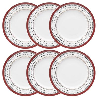 Jogo de 6 Pratos Rasos 28cm Oxford Flamingo Lafayette