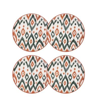 Jogo de 4 Pratos De Sobremesa 20 Cm Oxford Unni Boho