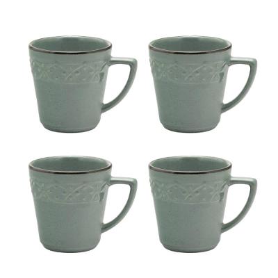 Jogo de 4 Canecas 360 Ml Oxford Mendi Malaquita
