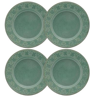 Jogo de 4 Pratos Rasos 26 Cm Oxford Mendi Malaquita