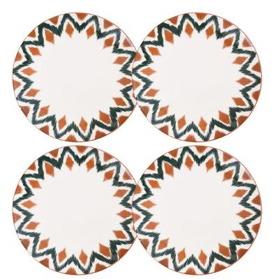 Jogo de 4 Pratos Rasos 26 Cm Oxford Unni Boho