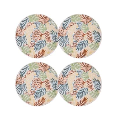 Jogo de 4 Pratos De Sobremesa 20 Cm Unni Caminho Da Selva