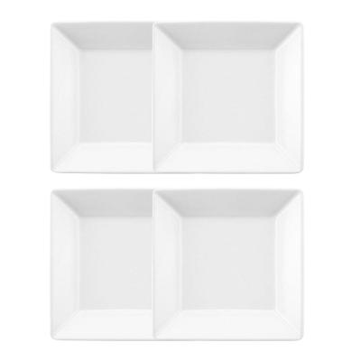 Jogo de 4 Pratos Fundos 21x21 Cm Oxford Quartier White