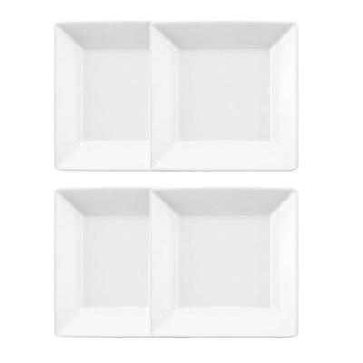 Jogo de 4 Pratos Sobremesa 20x20 Cm Oxford Quartier White