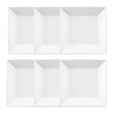 Jogo De 6 Pratos Sobremesa 20x20 Cm Oxford Quartier White
