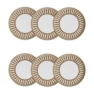 Jogo de 6 Pratos Sobremesa 20 Cm Oxford Flat Atlas