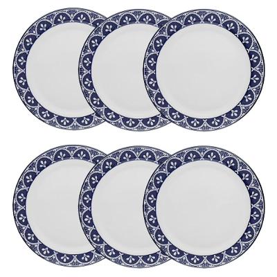 Jogo de 6 Pratos Fundos 20,5 Cm Oxford Flat Málaga