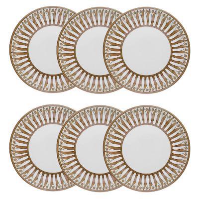 Jogo de 6 Pratos Fundos 20,5 Cm Oxford Flat Atlas