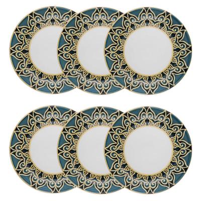 Jogo de 6 Pratos Sobremesa 20 Cm Oxford Flat Gálata