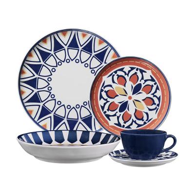 Aparelho de Jantar e Chá 20 Peças Oxford Flat Sevilha