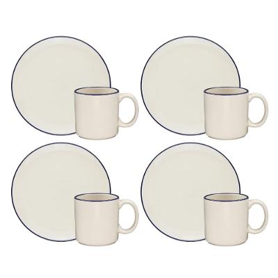 Conjunto Lanche 8 Peças Oxford Unni Riacho