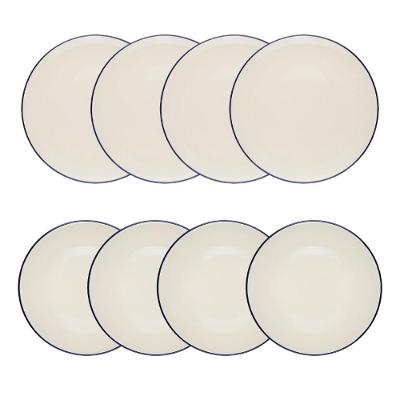 Conjunto de Pratos 8 Peças Oxford Unni Riacho