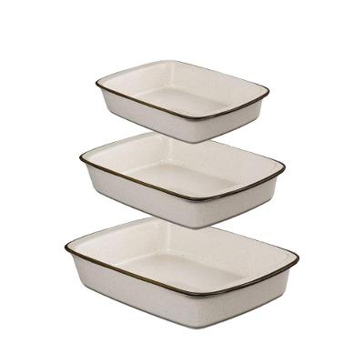 Jogo de 3 Travessas Refratária Tango Oxford Maresia