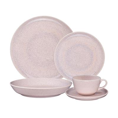 Aparelho de Jantar e Chá 20 Peças Flat Oxford Belle Rose