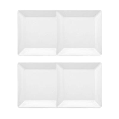 Jogo de 4 Pratos Rasos 26,5x26,5 Cm Oxford Quartier White