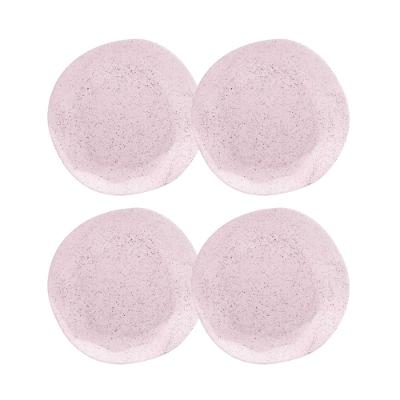 Jogo de 4 Pratos Fundos 22,5 Cm Oxford Ryo Pink Sand