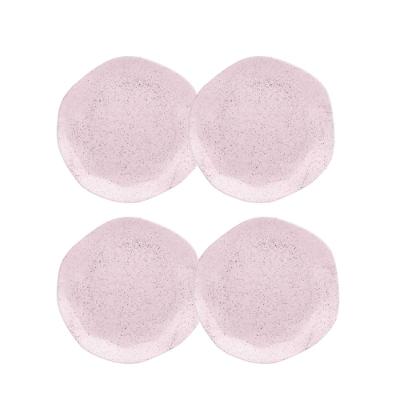 Jogo de 4 Pratos Sobremesa 21,5 Cm Oxford Ryo Pink Sand