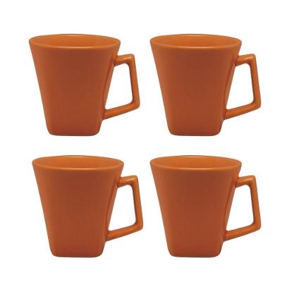 Jogo de 4 canecas Mini Quartier 220ml Oxford Marrom Toffee