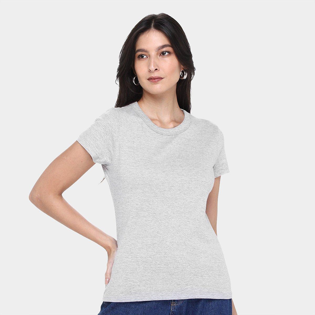 Kit Camiseta Hering Básica Feminina 3 Peças - 5