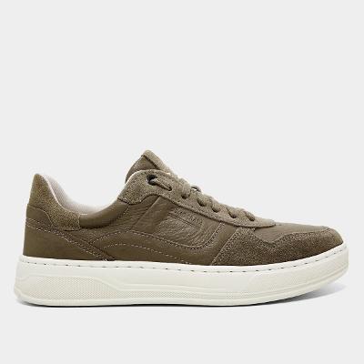 Tênis Couro Democrata Denim Casual Masculino