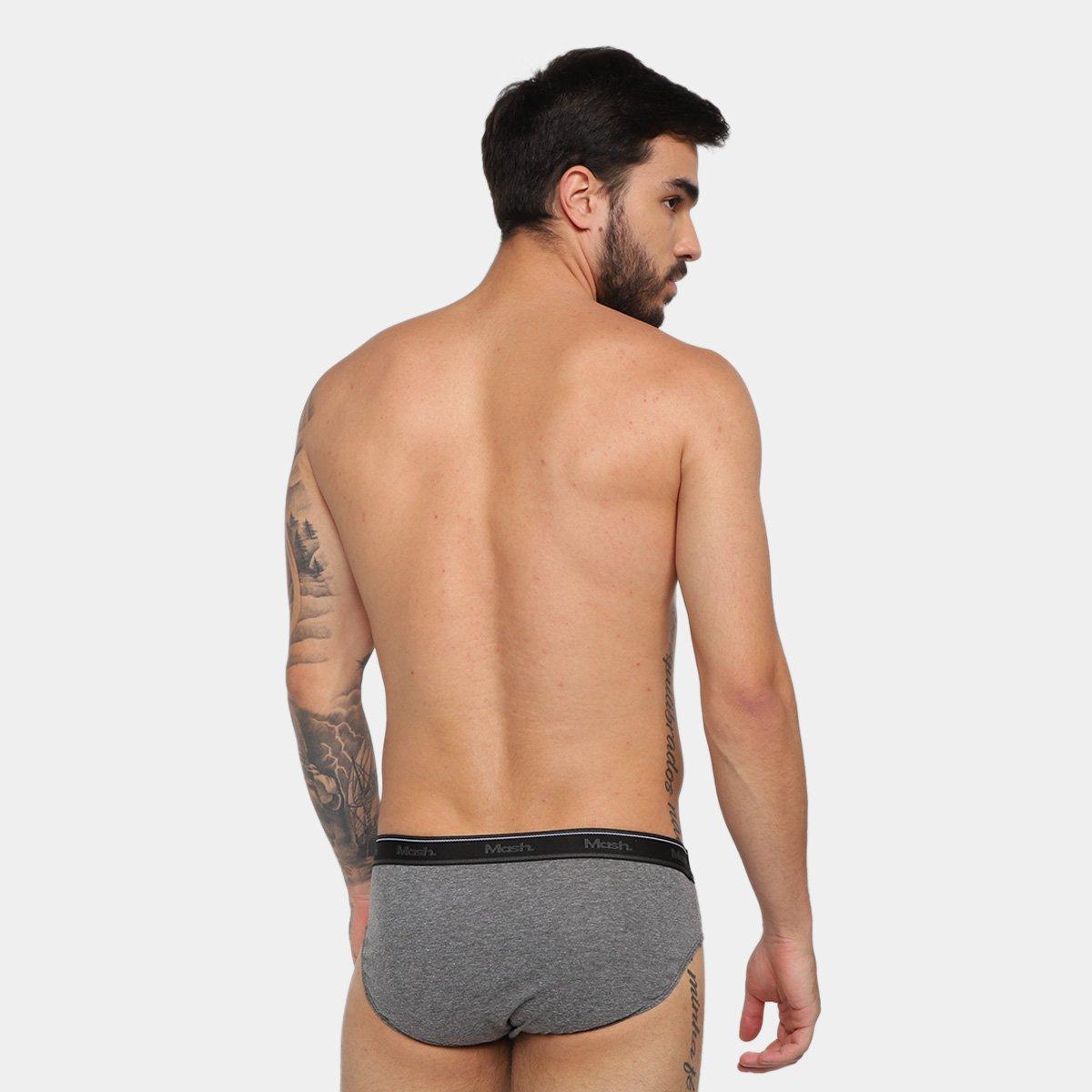 Kit Cueca Slip Mash Cotton Elástico 10 Peças - 3