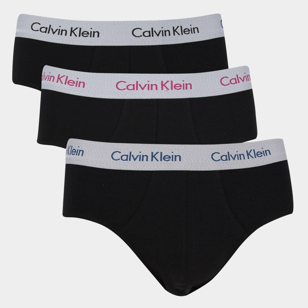 Kit Cueca Slip Calvin Klein 3 Peças - 1