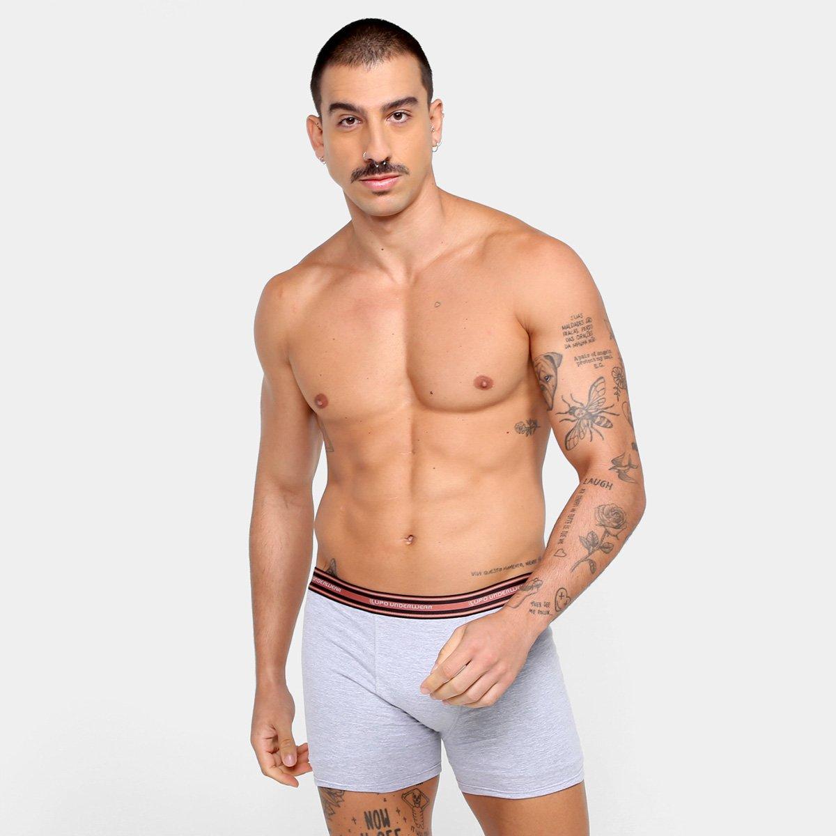 Kit Cueca Boxer Lupo Algodão Masculina - 4 Peças - 4