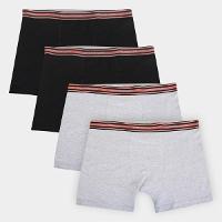Kit Cueca Boxer Lupo Algodão Masculina - 4 Peças - 1