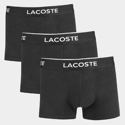 Kit Cueca Boxer Lacoste C/ 3 Peças