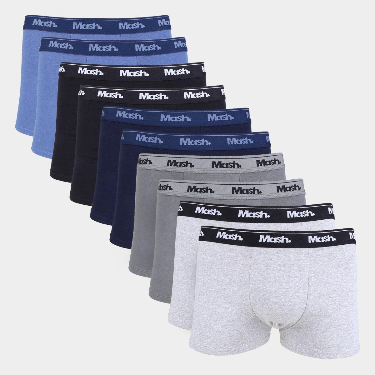 Kit Cueca Boxer Mash Masculina 10 Peças - 1