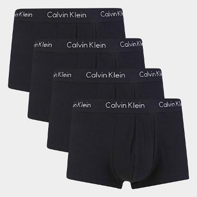 Kit Cueca Calvin Klein Trunk Low Rise 4 Peças