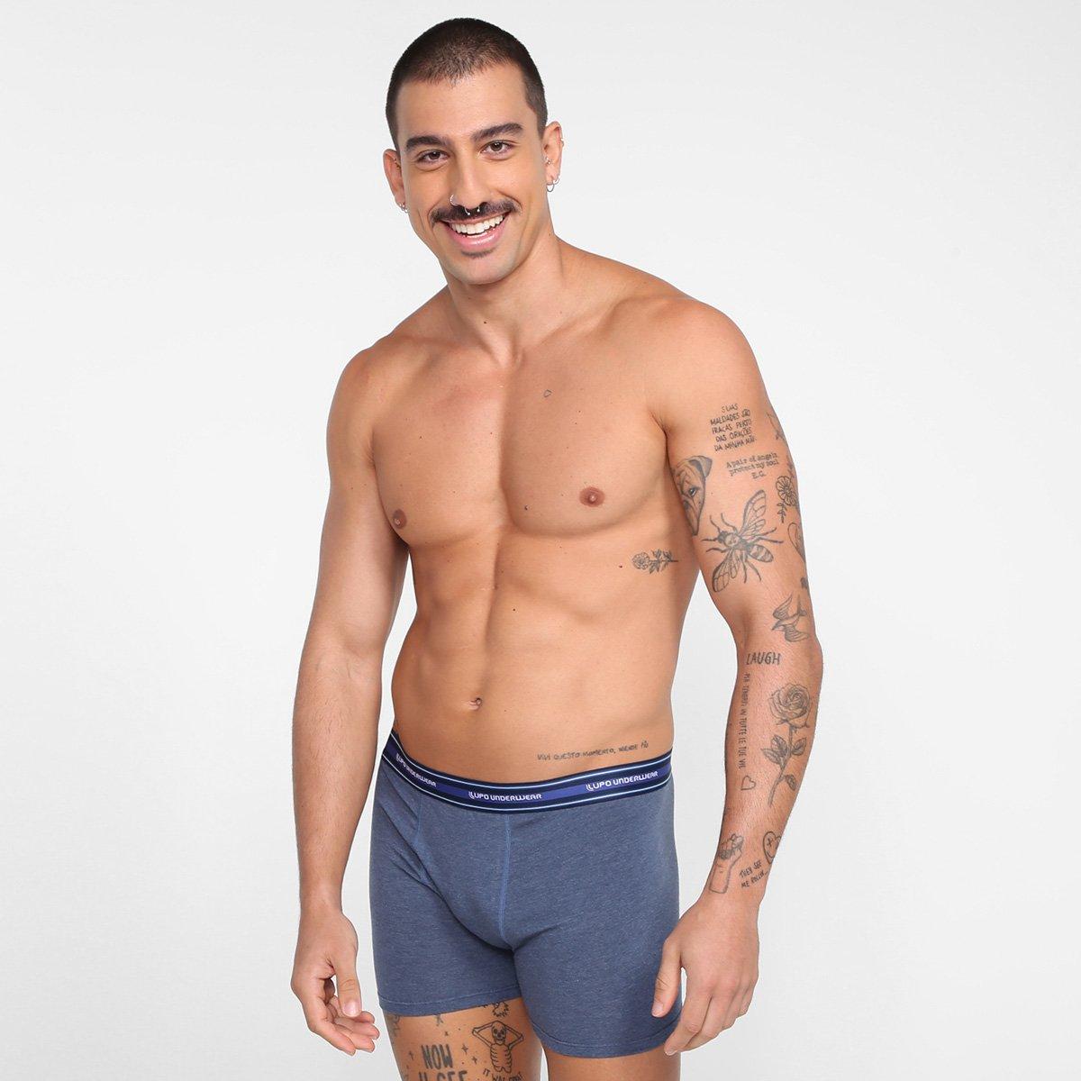 Kit Cueca Boxer Lupo Algodão Masculina - 10 Peças - 7
