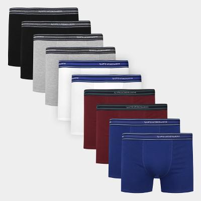 Kit Cueca Boxer Lupo Algodão Masculina - 10 Peças
