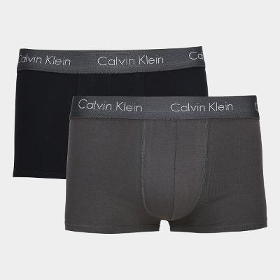Kit Cueca Juvenil Calvin Klein Trunk Algodão c/ 2 Peças