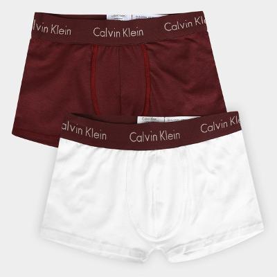 Kit Cueca Juvenil Calvin Klein Trunk Algodão c/ 2 Peças