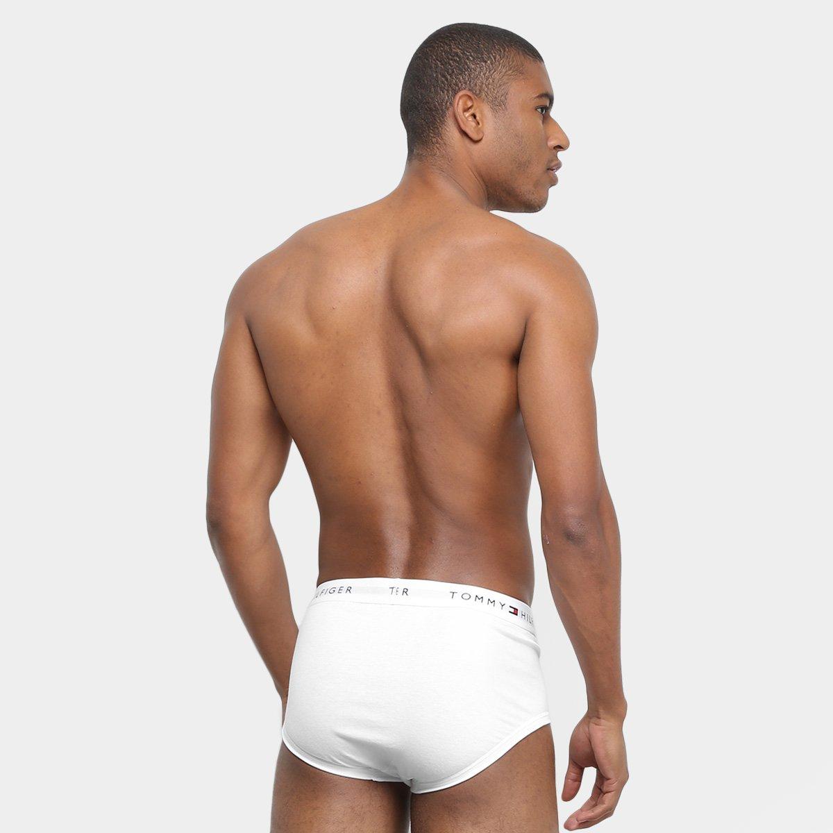 Kit Cueca Slip Tommy Hilfilger Algodão Elástico 3 Peças - 3