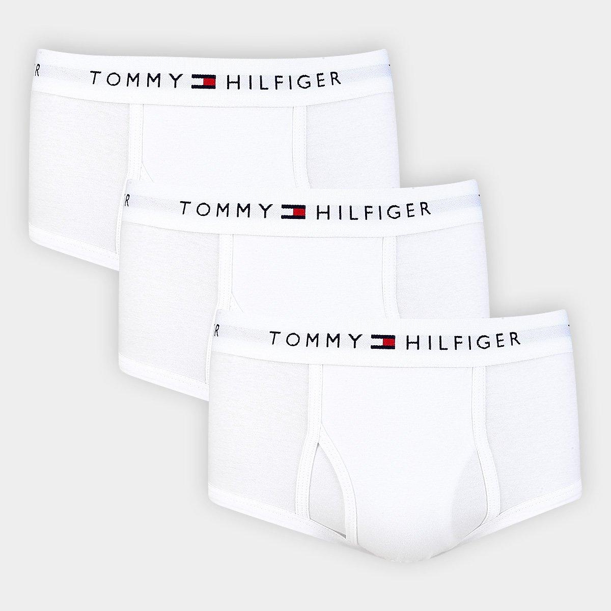 Kit Cueca Slip Tommy Hilfilger Algodão Elástico 3 Peças - 1