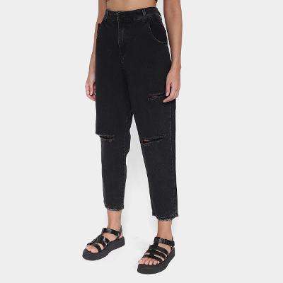 Calça Jeans Sawary Slouchy Elastano Feminina