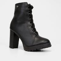 Bota Coturno Cano Médio Via Uno Salto Grosso Tratorada Feminina - 2