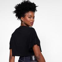 Blusa Cropped All's Manga Babado Feminina - 2