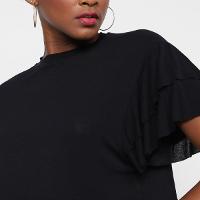 Blusa Cropped All's Manga Babado Feminina - 3
