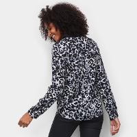Camisa Manha Longa Heli Animal Print Onça Feminina - 2
