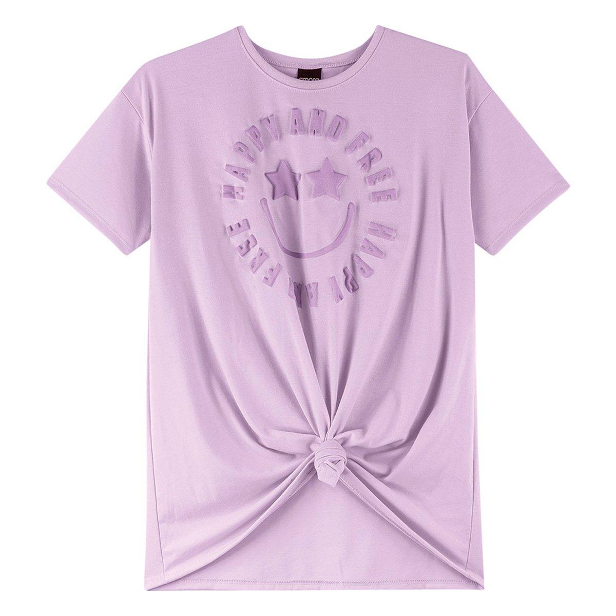 Blusa Juvenil Amora Happy And Free Relevo Menina - 1