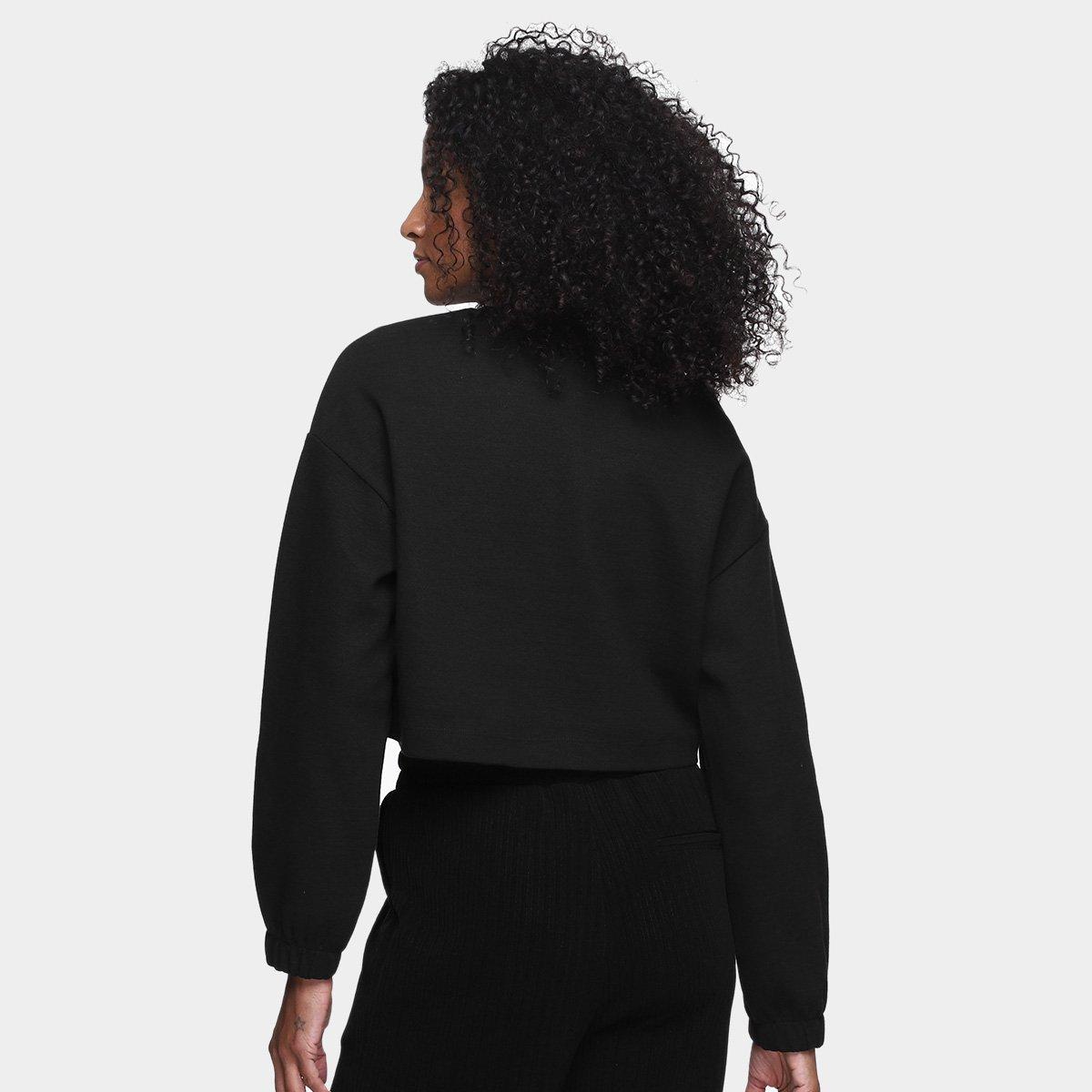 Blusa Dzarm Cropped Manga Longa Feminina - 2