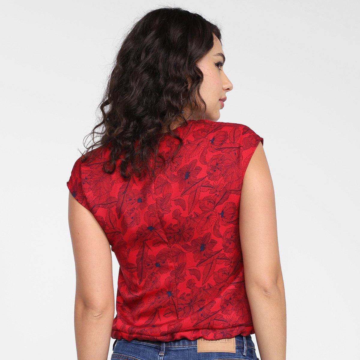 Blusa Aishty Cropped Gola V Feminina - 2