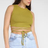 Cropped Colcci Canelado com Amarração Feminino - 3