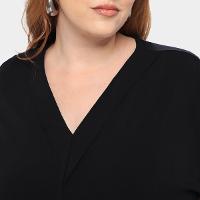 Blusa Maelle Plus Size Gola V Feminina - 3