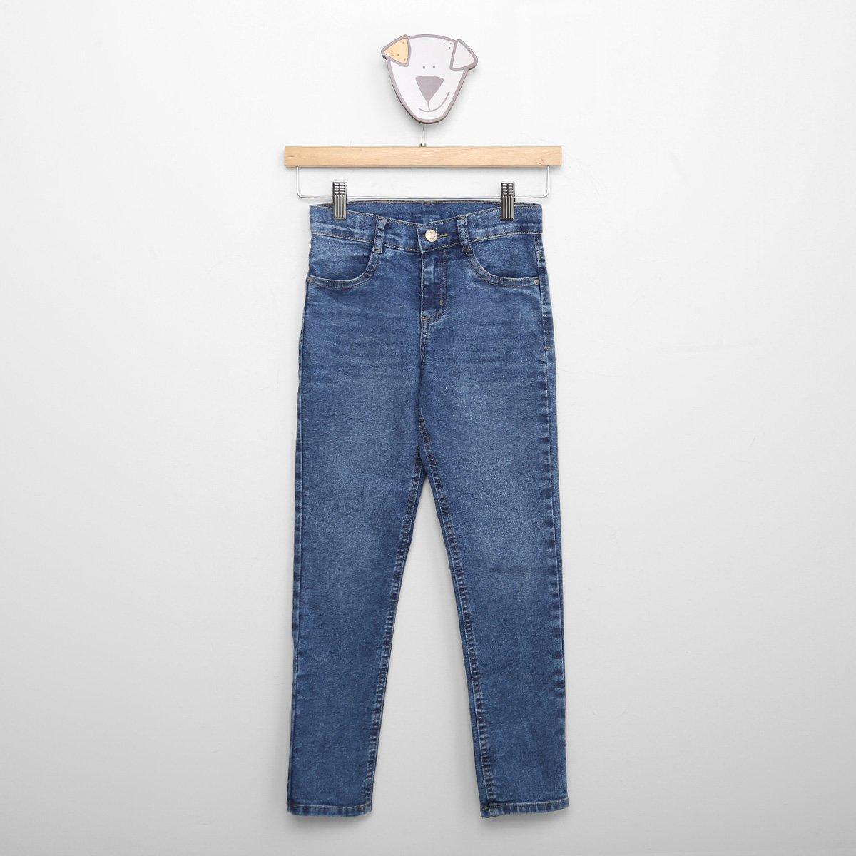 Calça Jeans Skinny Infantil Hering Kids Com Elastano Menina - 1
