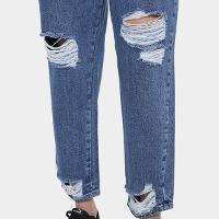 Calça Jeans Mom Sawary Rasgos Cintura Alta Feminina - 3