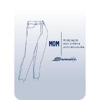 Calça Jeans Mom Sawary Rasgos Cintura Alta Feminina - 5